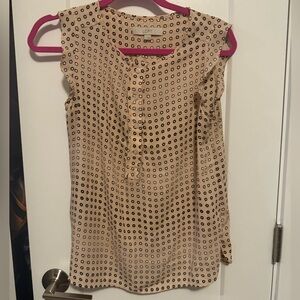 LOFT Flowy Button-front Sleeveless Blouse